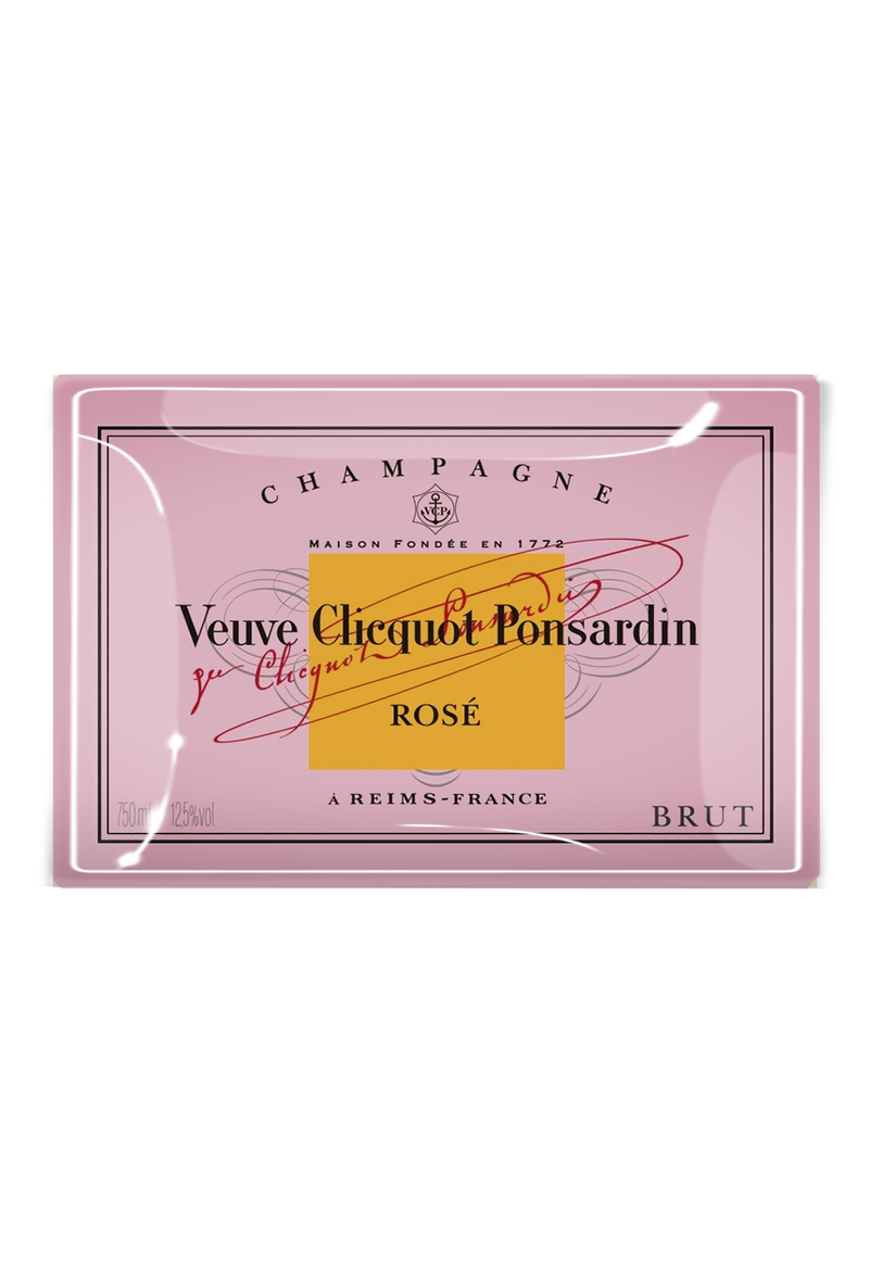 Veuve Clicquot Rose Decoupage Glass Tray